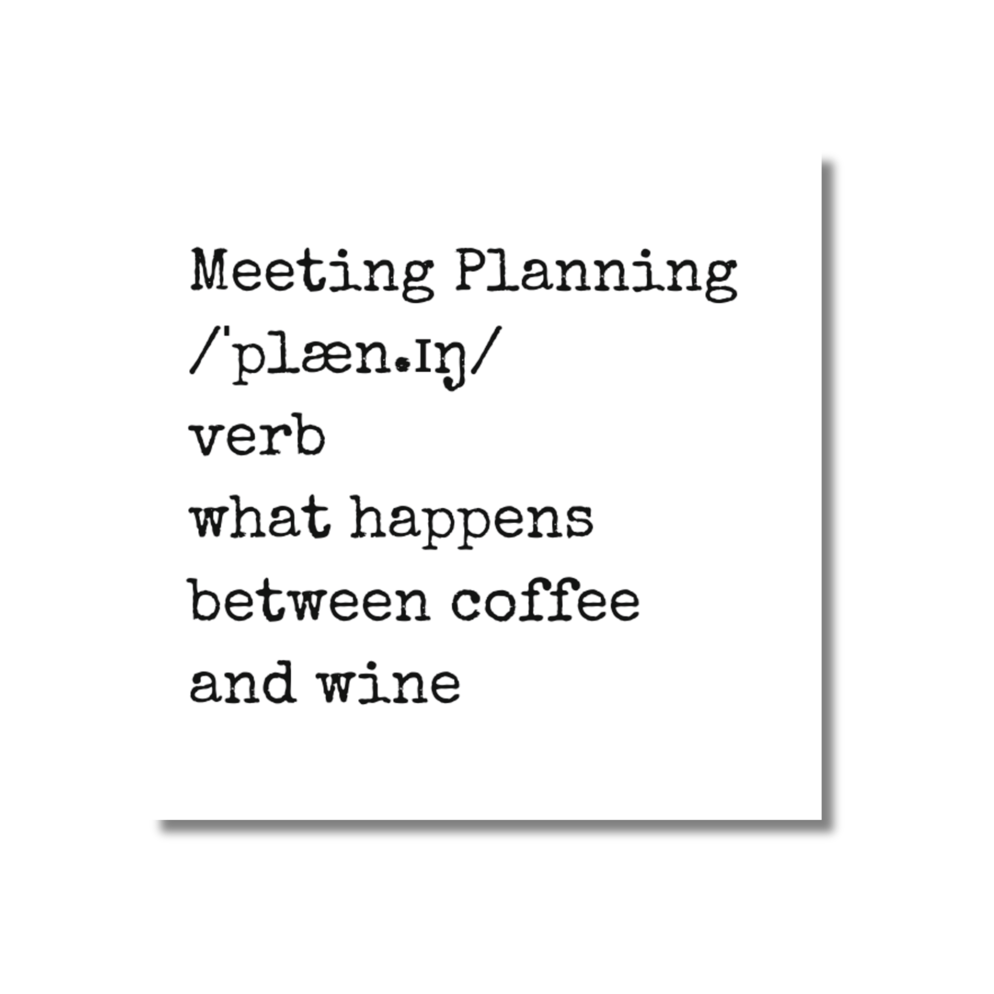 Meeting Planning Verb Sticker