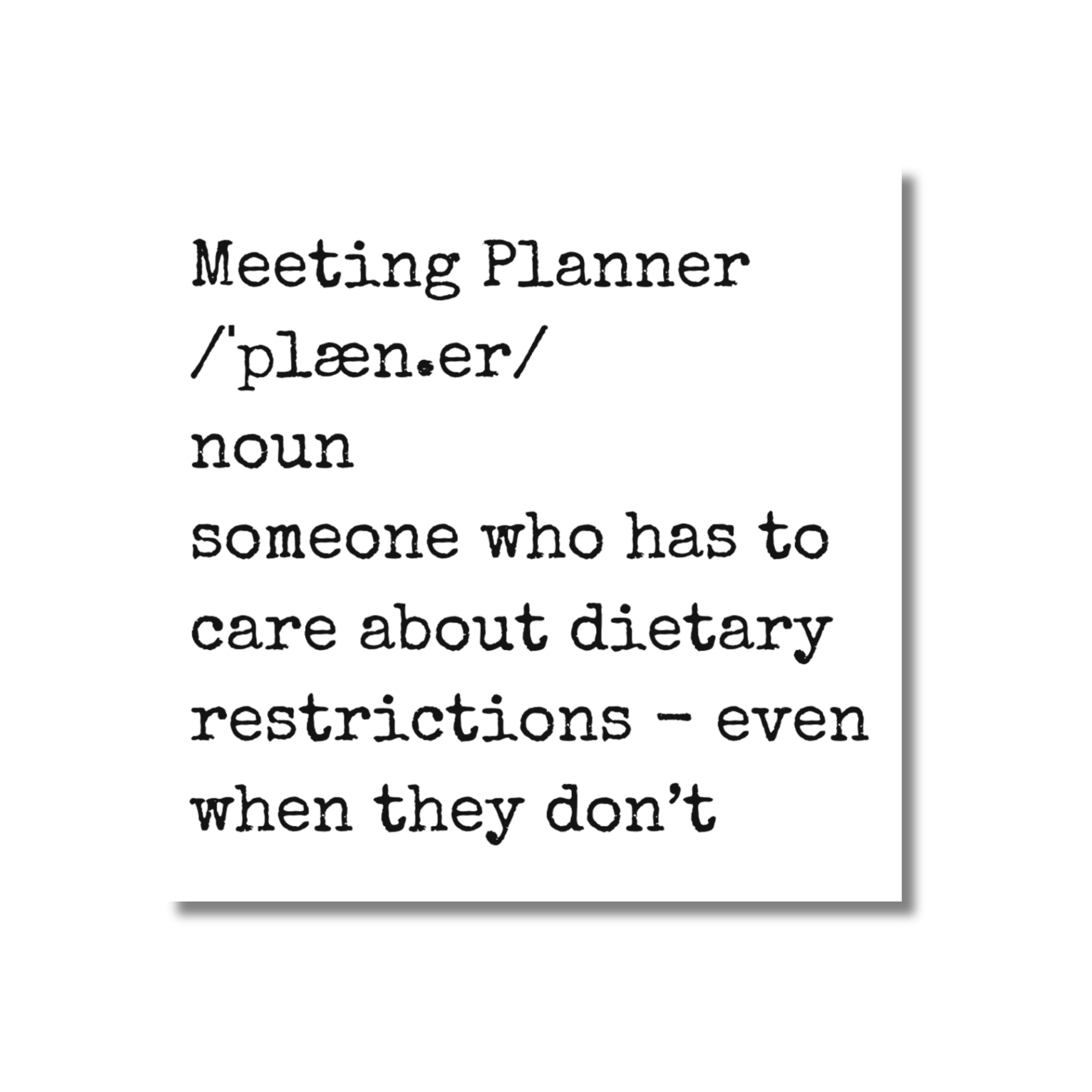 Meeting Planner  Noun Sticker