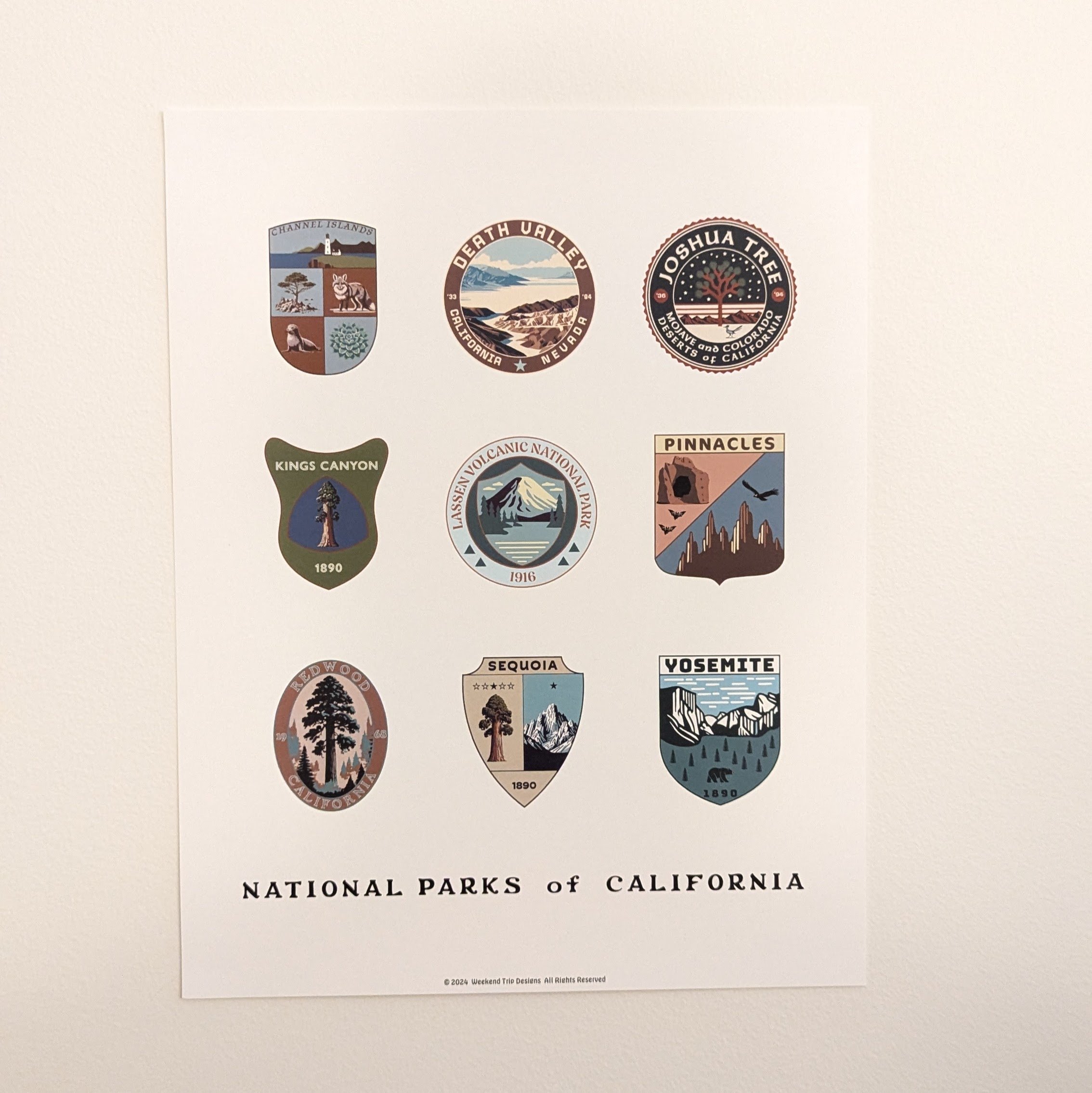 National Parks of California Poster
