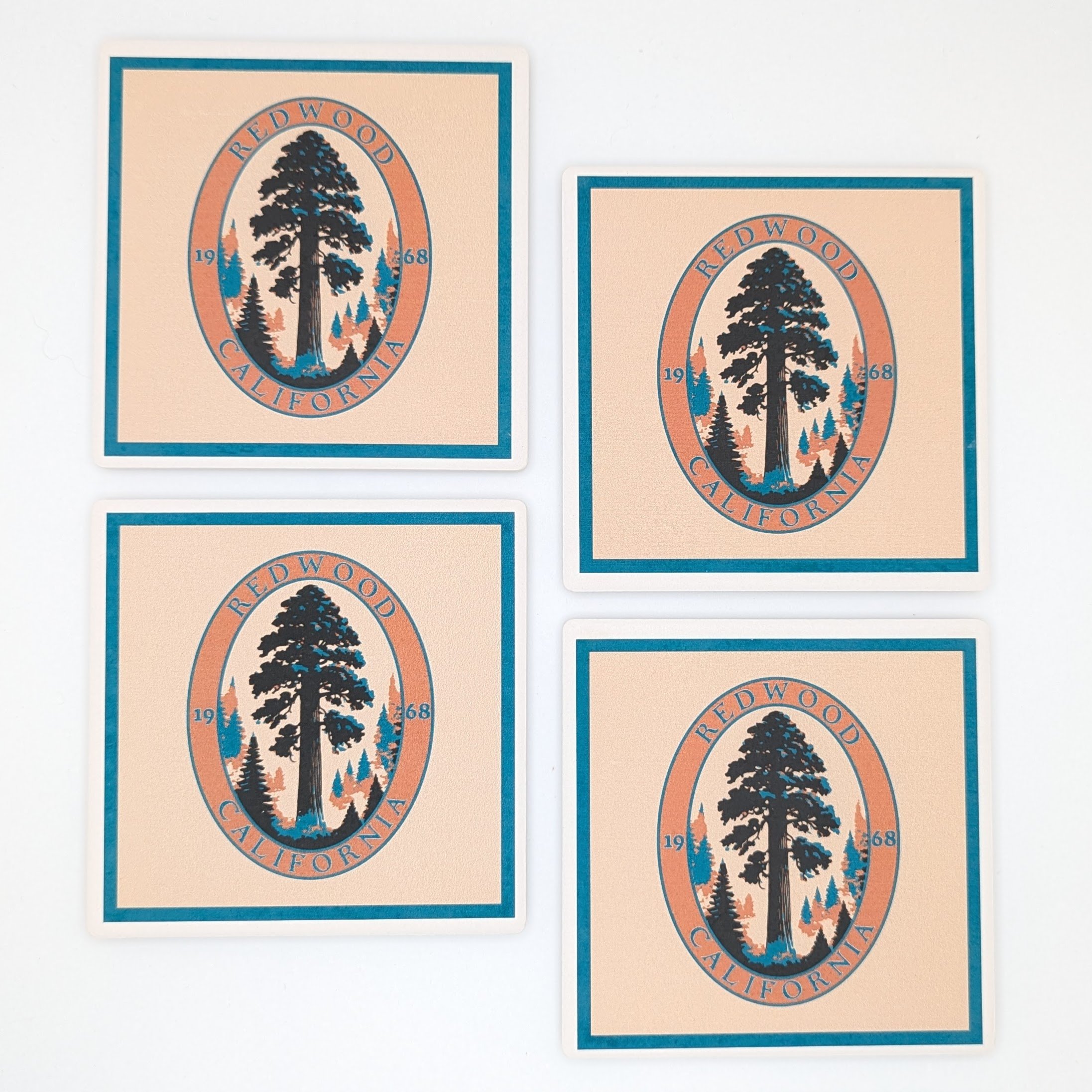 Redwood Legacy 4-Piece Coaster Set