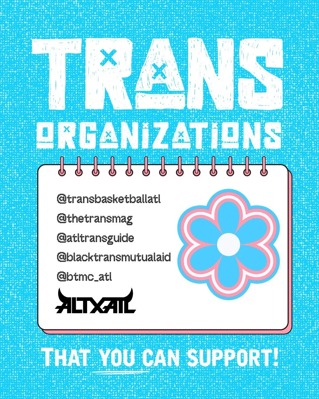 HAPPY TRANS DAY OF VISIBILITY 🏳️&zwj;⚧️🩷!

Every year on March 31st the nation celebrates #TDOV to continue uplifting and raising awareness about trans people. To commemorate, we put together 5 trans led organizations that YOU can support!!!

Trans