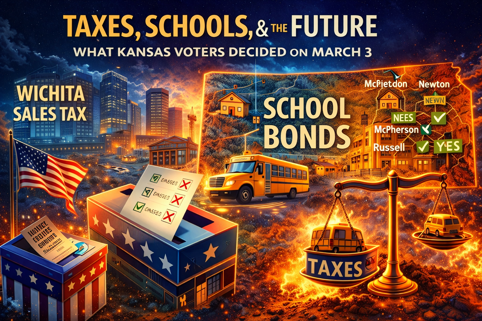 Kansas Voters Decide Taxes and School Bonds Across the State in March 3 Elections