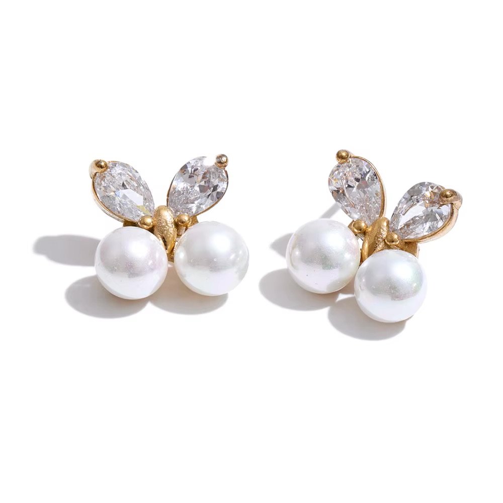 Santal Diamond Pearl Earrings