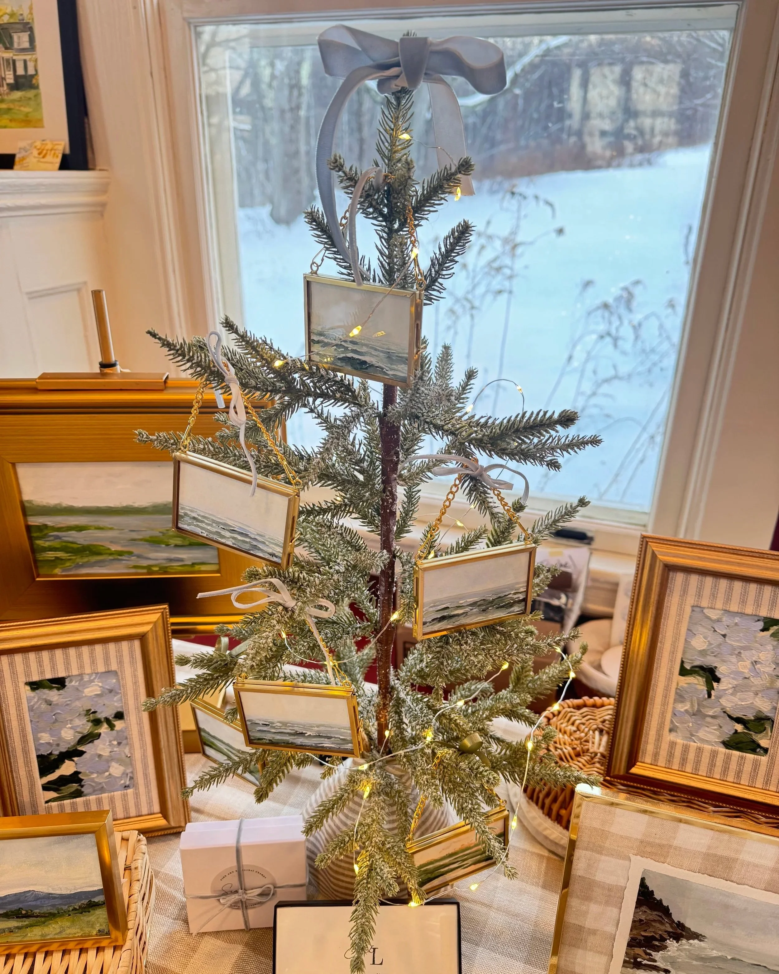 Original Hand Painted Coastal Ornaments by Rachel Champa of Sea & Linen