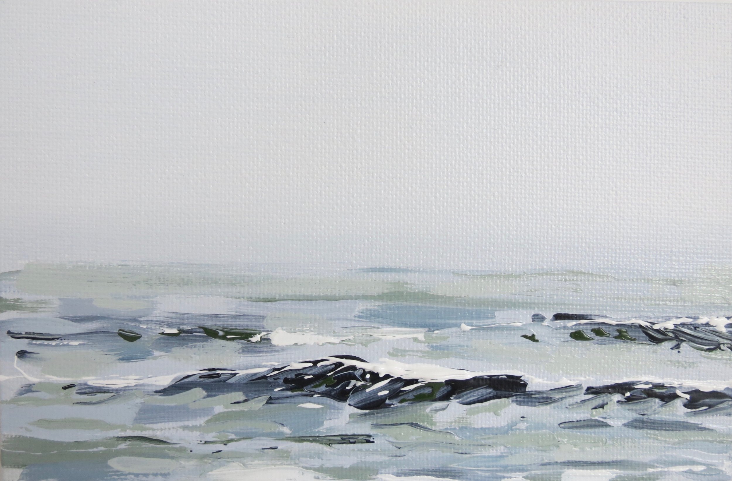 Silver Seascape I by Sea & Linen - Calm Coastal Art for Interior Home I