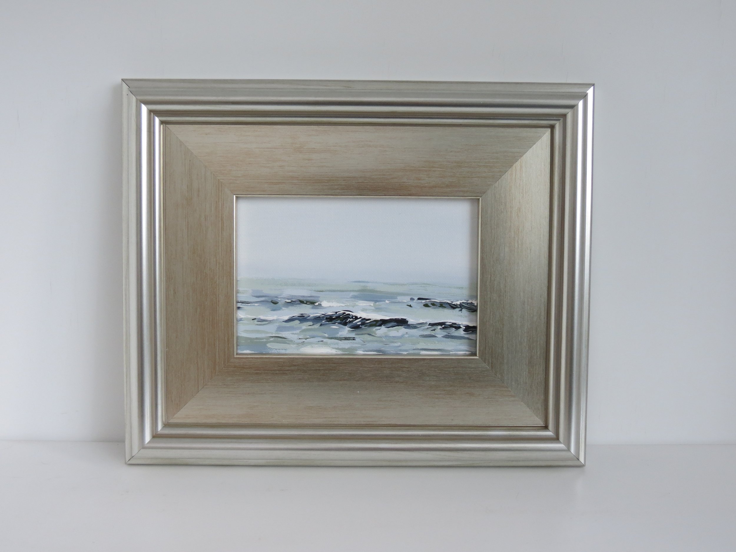 Silver Seascape I by Sea & Linen - Calm Coastal Art for Interior Design