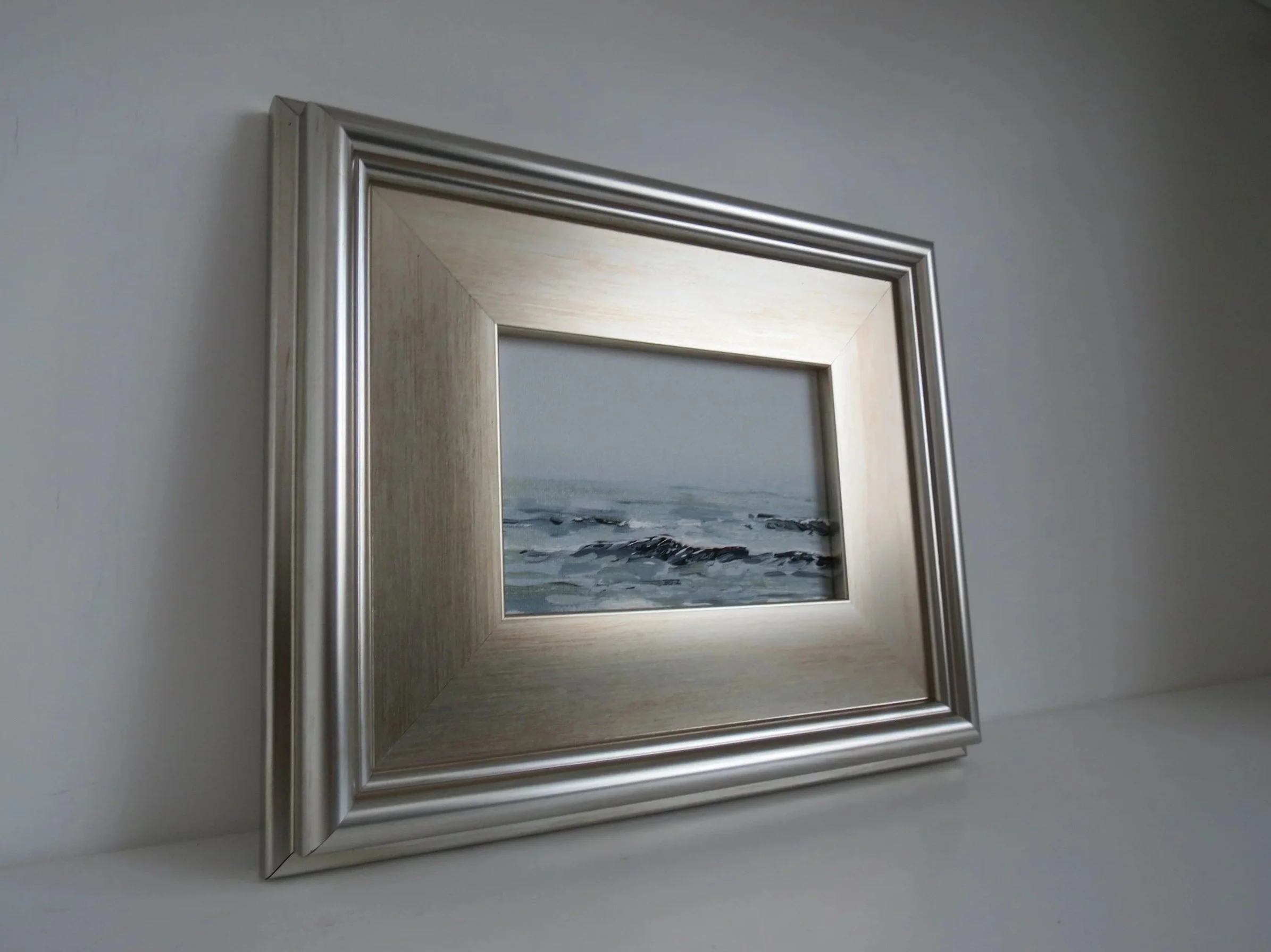 Silver Seascape I by Sea & Linen - Calm Coastal Art for Interior Home Decor