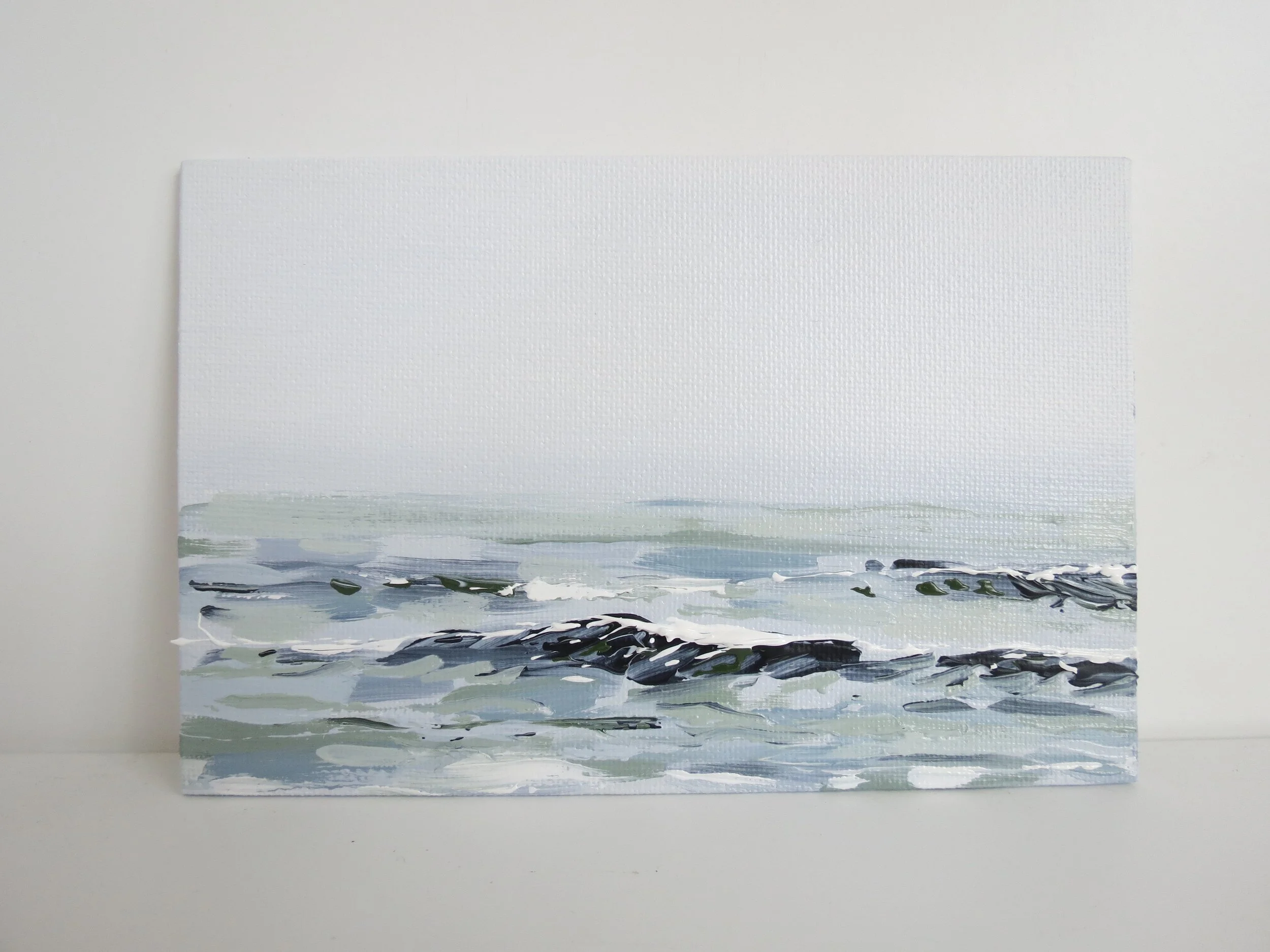 Silver Seascape I by Sea & Linen - Calm Coastal Art for Cape Cod Beach House