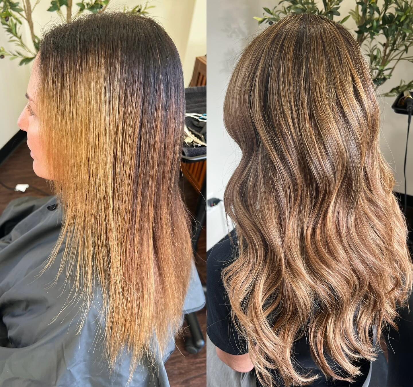 This stunning transformation was achieved in just one day, with a 10 hour appointment that included a color correction, a keratin smoothing treatment and 22 inch ktip extensions. 

Long appointments may seem daunting but with ktip extensions and low 