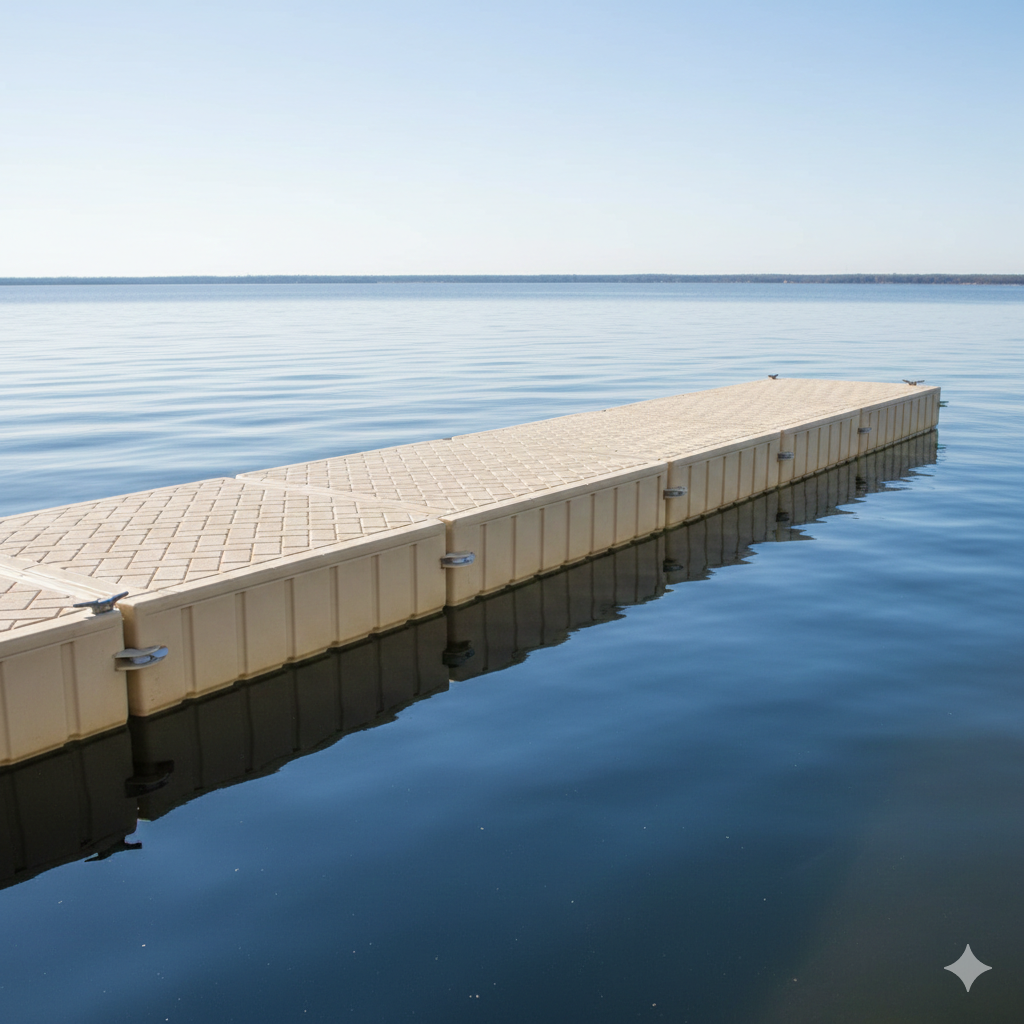TFR PolyDock Side View Floating Dock.png