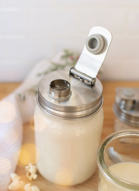 Pourable Jar Lid - Wide Mouth - Stainless Steel