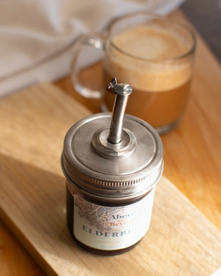 Mason Jar - Self closing pour spout