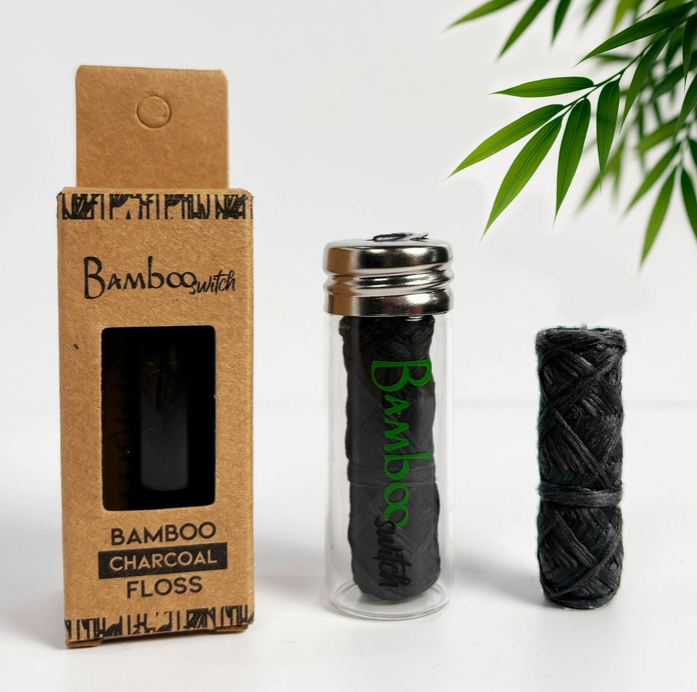 Charcoal Bamboo Floss | Vegan, Organic, and Compostable