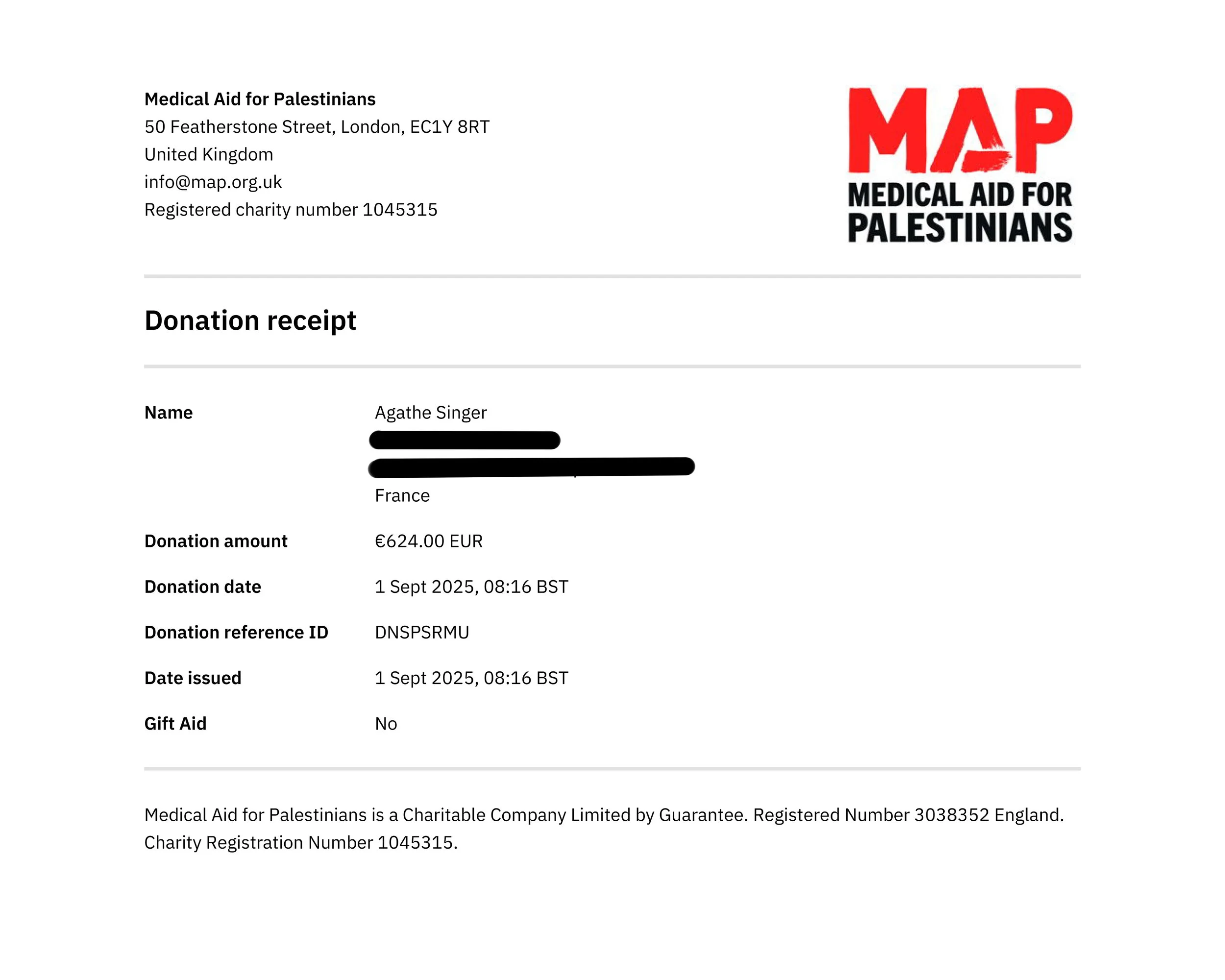 Medical Aid for Palestinians Receipt 1 Sept 2025.jpg