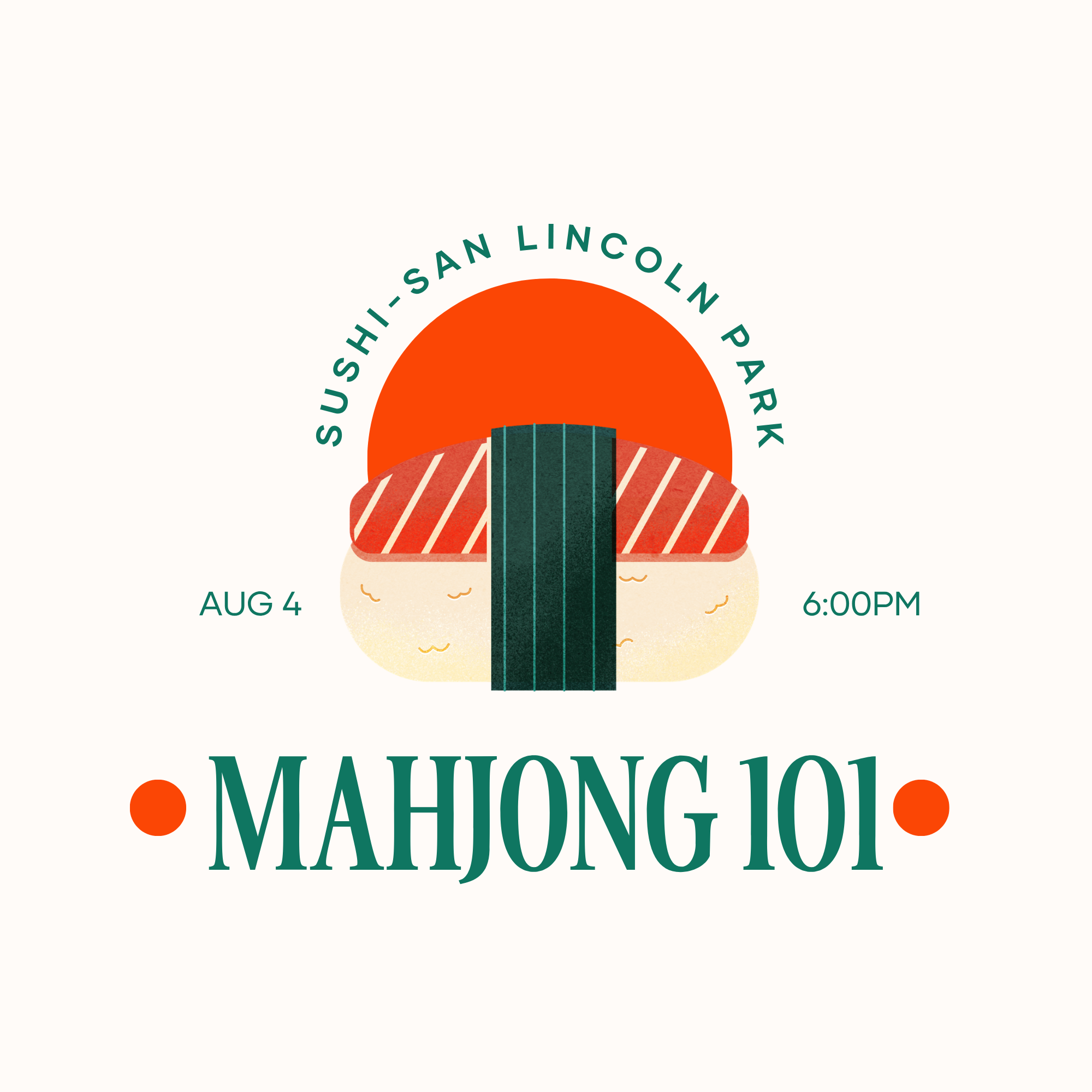 Mahjong 101 at Sushi-San Lincoln Park