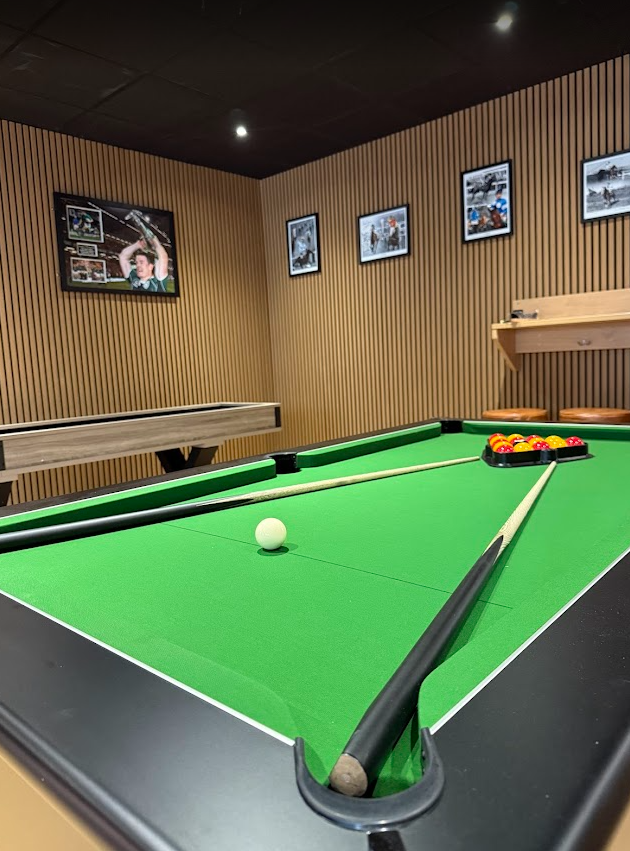Indoor pool table available for use in Hickey's & Friends bar in Barnoldswick, Lancashire. 