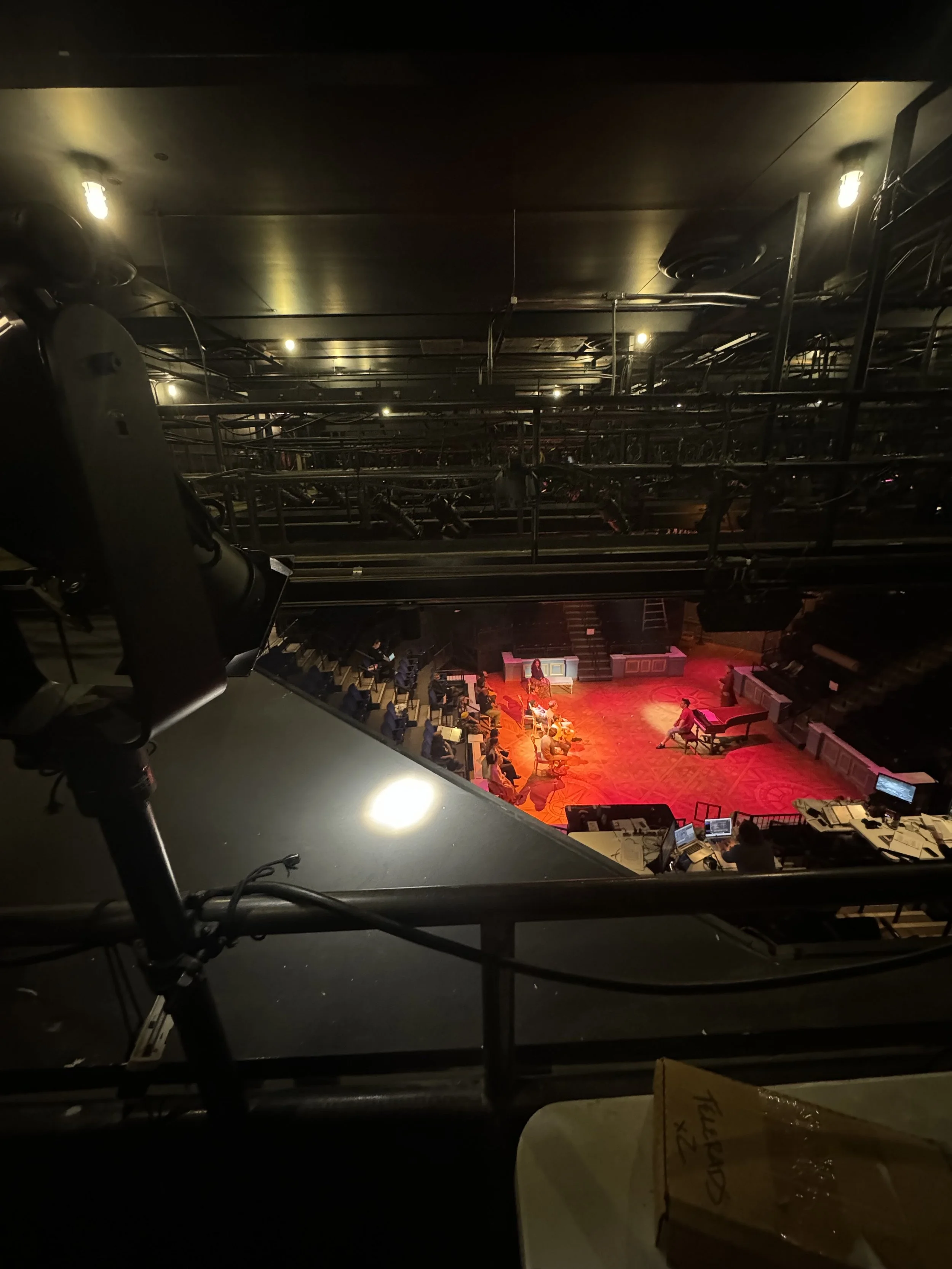 My perspective up by my follow spotlight.