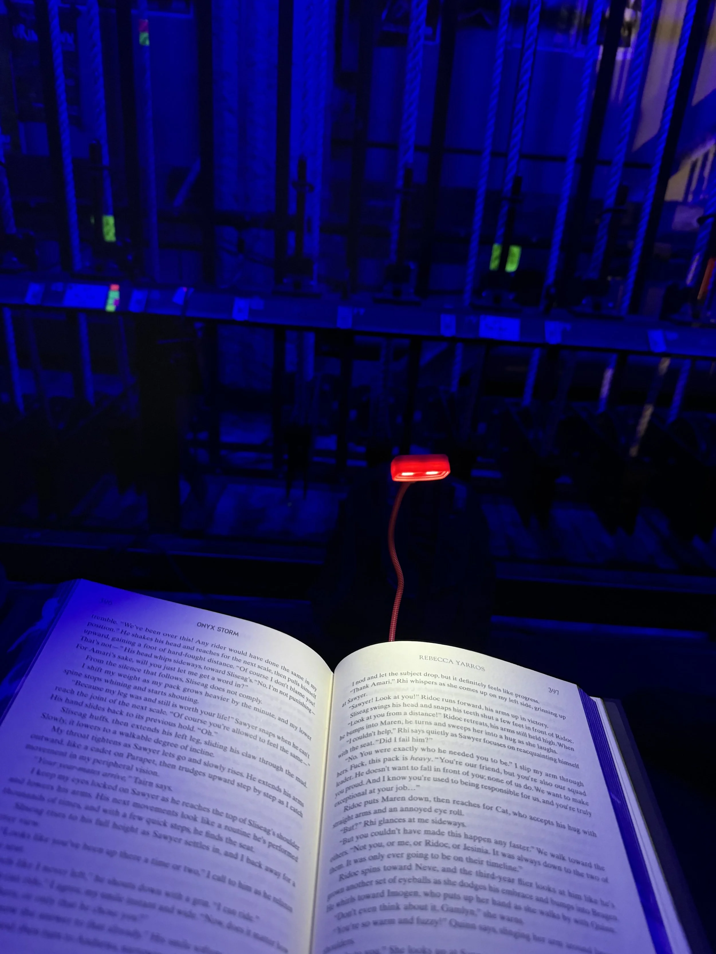 When things wind down, I tend to read backstage.