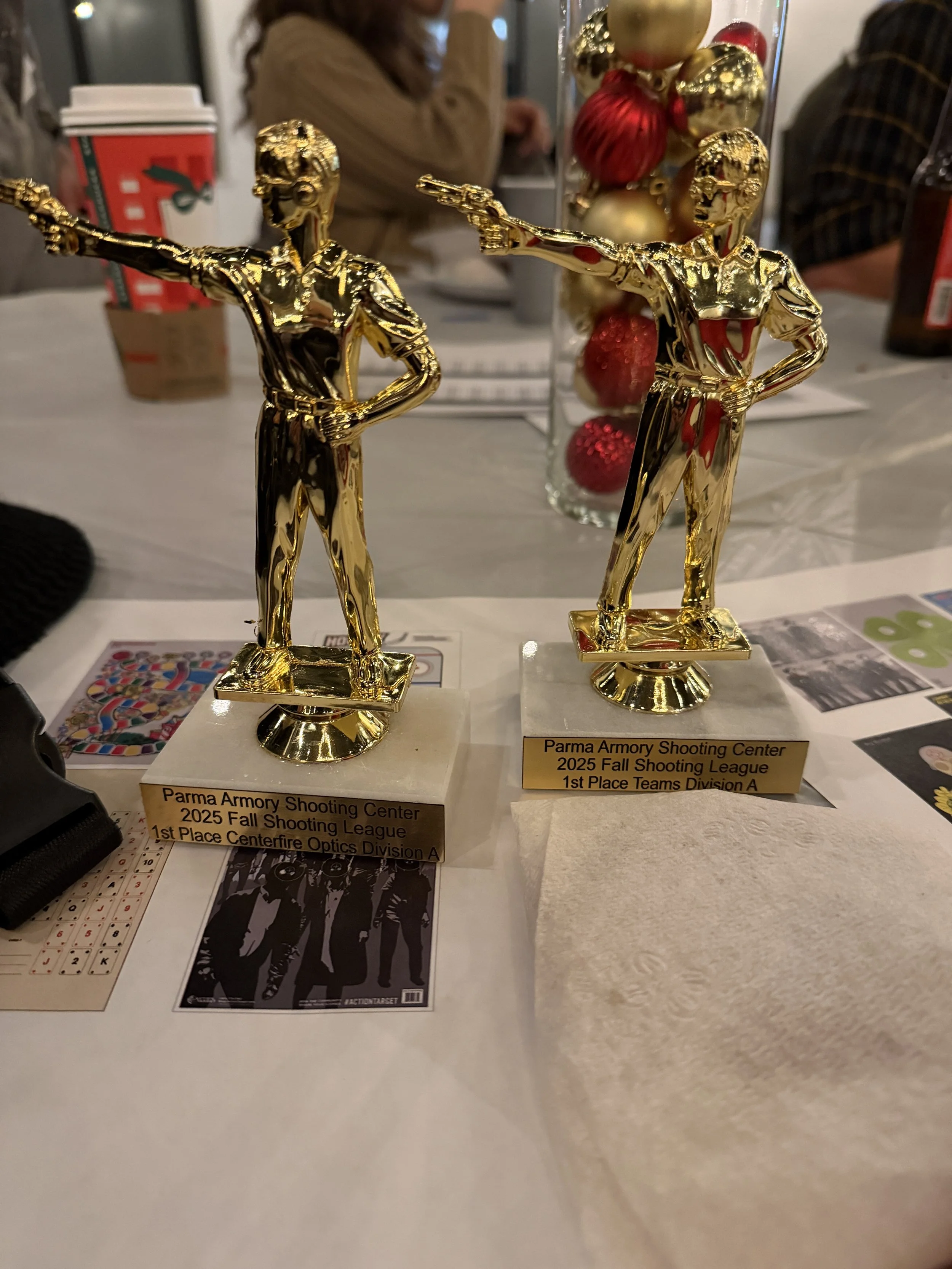 I won TWO divisions for the Fall 2025 league; Teams and Centerfire Optics, as well as having the highest overall score.