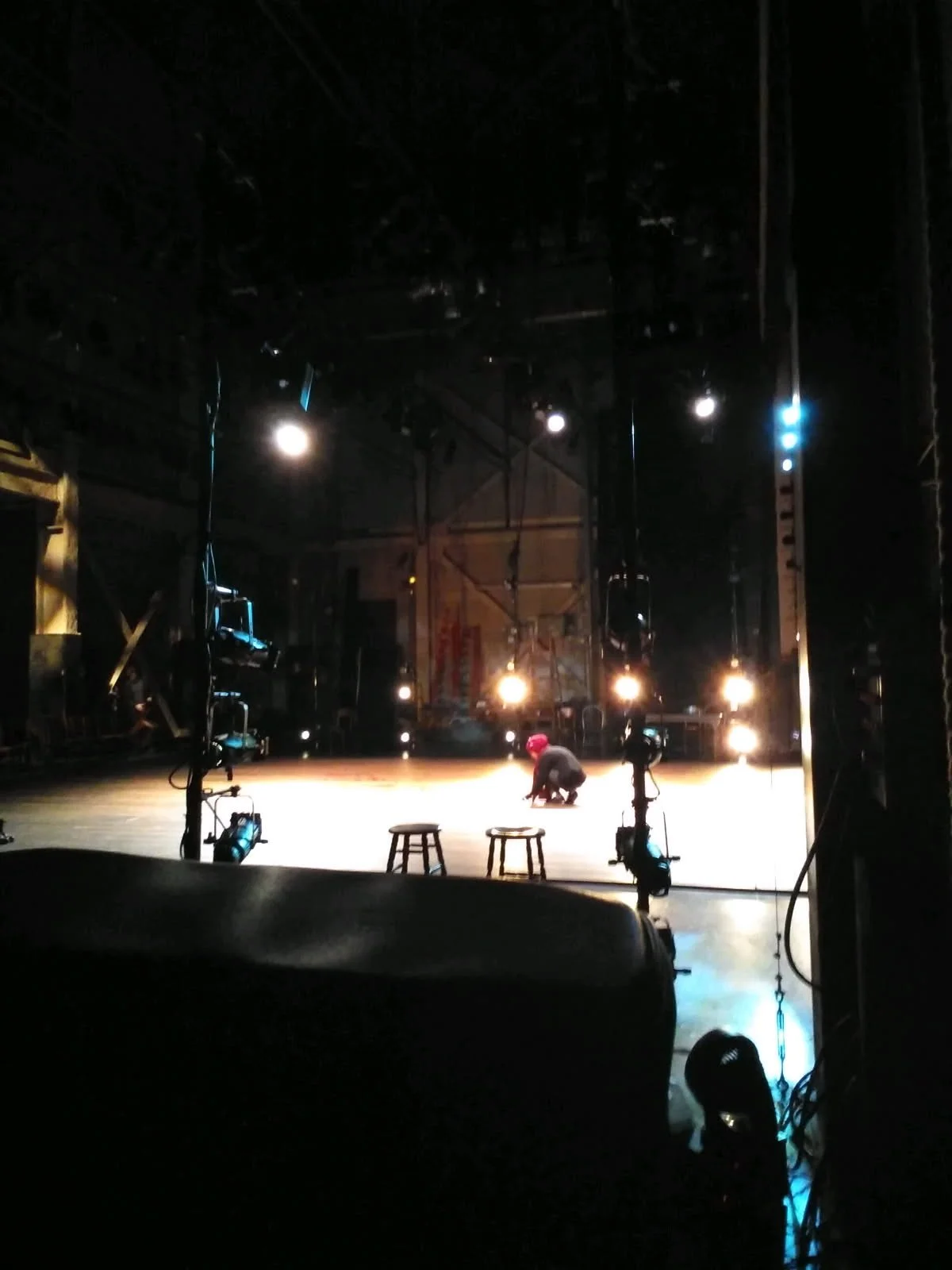 Just a random picture of me doing my job on "Our Town"