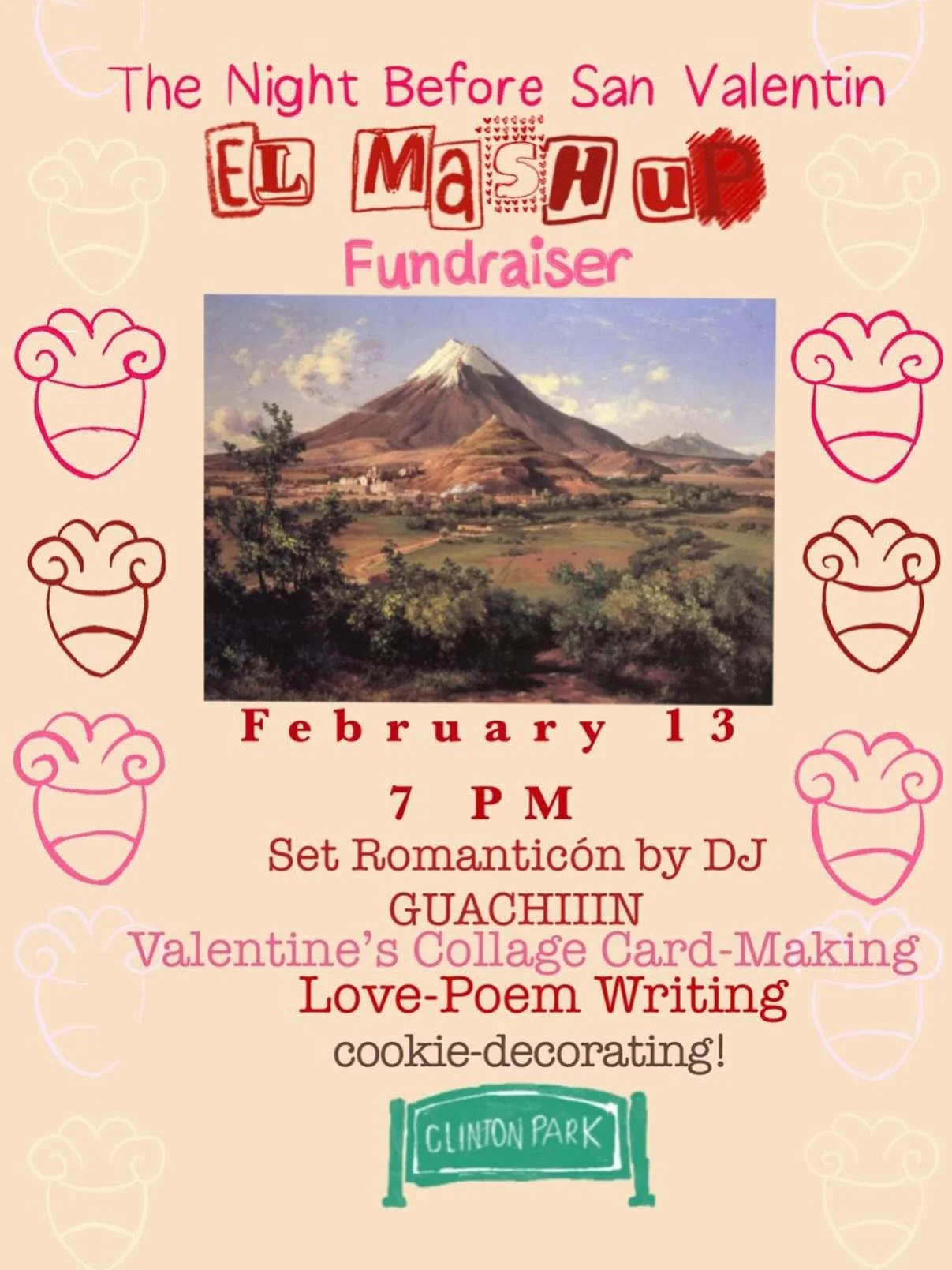💖 El Mashup presents: The Night Before San Valent&iacute;n 💖 
Valentine&rsquo;s collage cards + love poems + cookie decoration + snacks + a romantic set by DJ GUACHIIIN = the perfect pre-Valentine&rsquo;s night ✨

📍 Clinton Park Fieldhouse (2690 G
