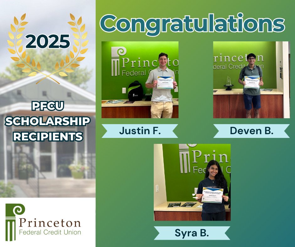 Please join us in congratulating this year's 2025 Princeton Federal Credit Union Scholarship Awardees! You have each demonstrated not only academic and extracurricular excellence but leadership and volunteerism in your communities. You come from seve