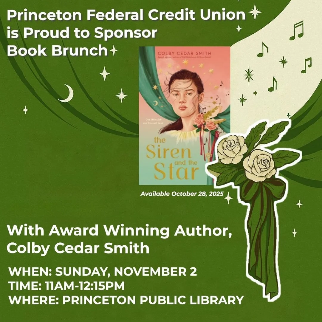 Award-winning author and Princeton community member Colby Cedar Smith&rsquo;s latest book, The Siren and the Star, has launched - and we are proud to sponsor a book brunch in her honor on Sunday, 11/2/25 at Princeton Public Library, NJ, @princetonpl 