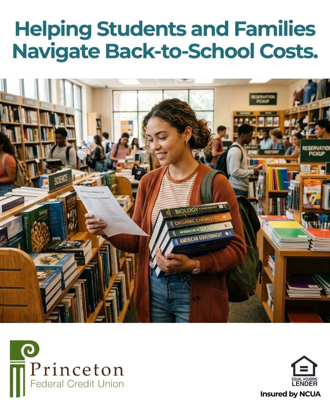 📚 Back-to-school season comes with plenty of excitement... and plenty of expenses.

Whether you're purchasing textbooks, laptops, supplies, or covering other education-related costs, Princeton Federal Credit Union is here to help students and famili