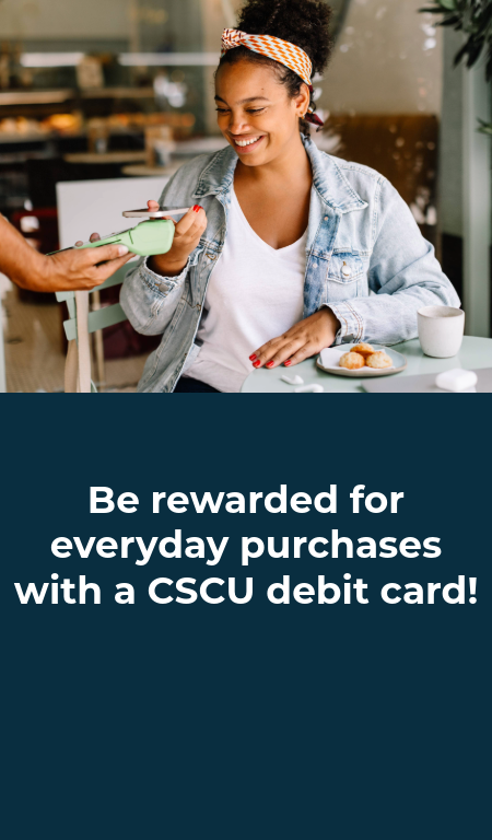 Woman Tapping Card to Pay for Food