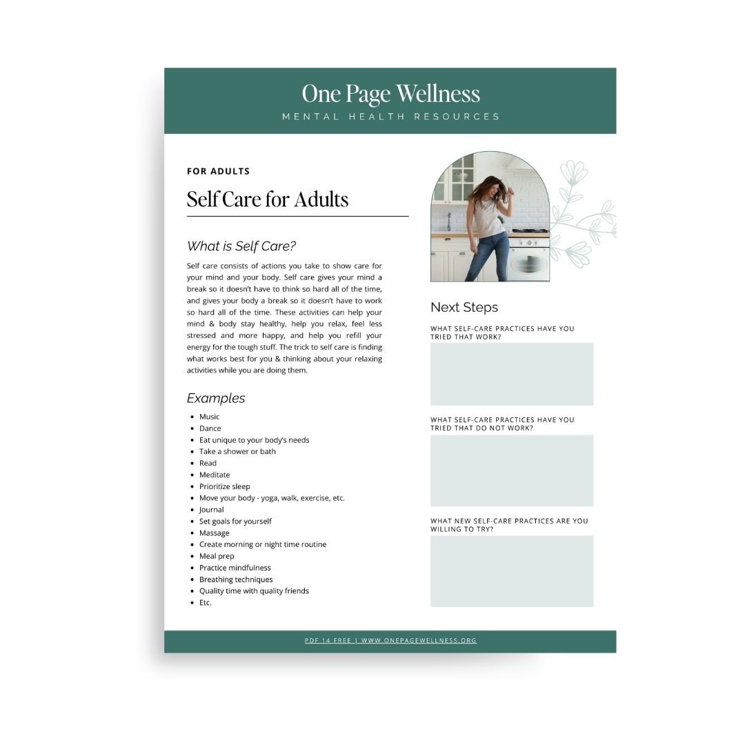 Self-Care for Adults