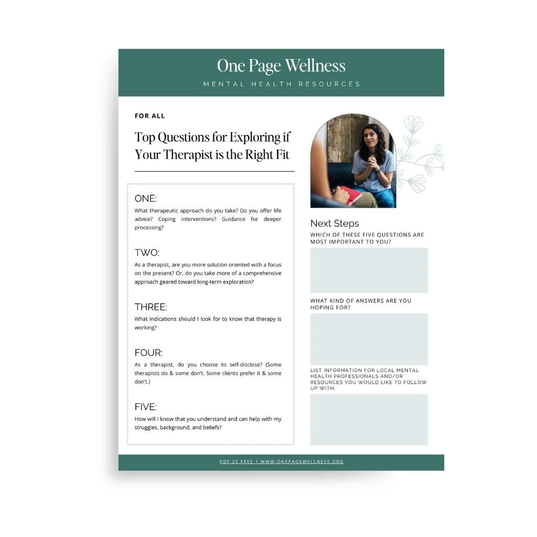 Top Questions for Exploring if Your Therapist is the Right Fit