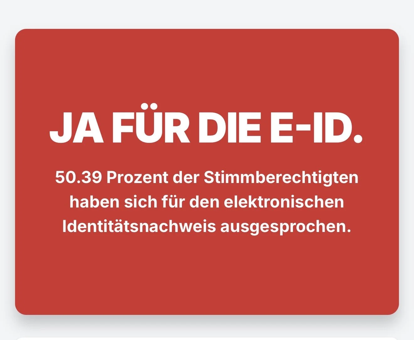 Knappes JA für die E-ID