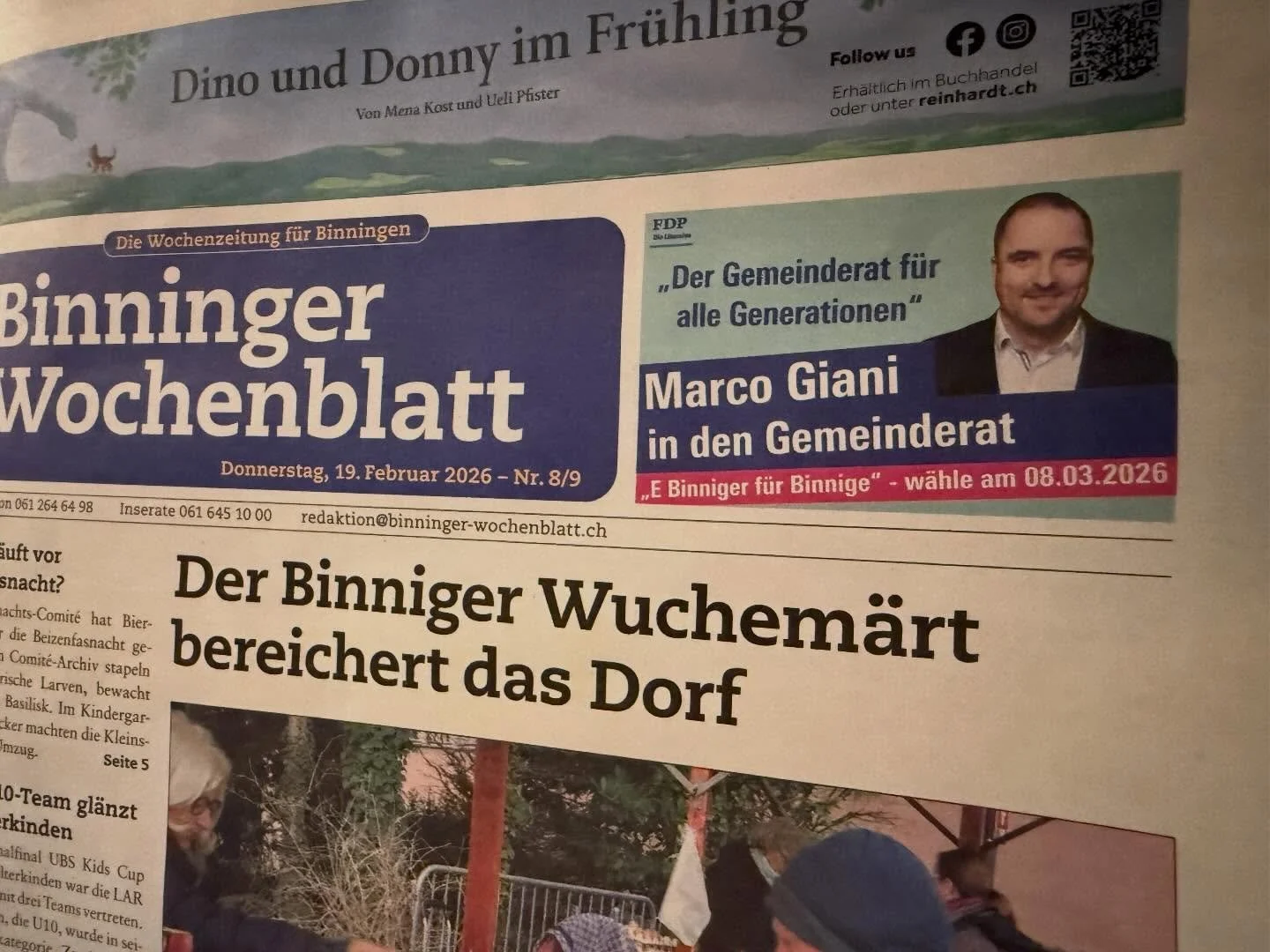 &bdquo;Der Binniger f&uuml;r Binnige&ldquo; - w&auml;hle am 08.03.2026 Marco Giani.
