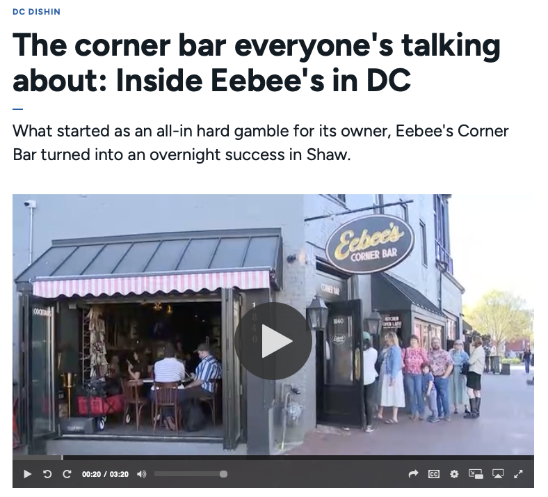 The Corner Bar Everyone’s Talking About: Inside Eebee’s in DC