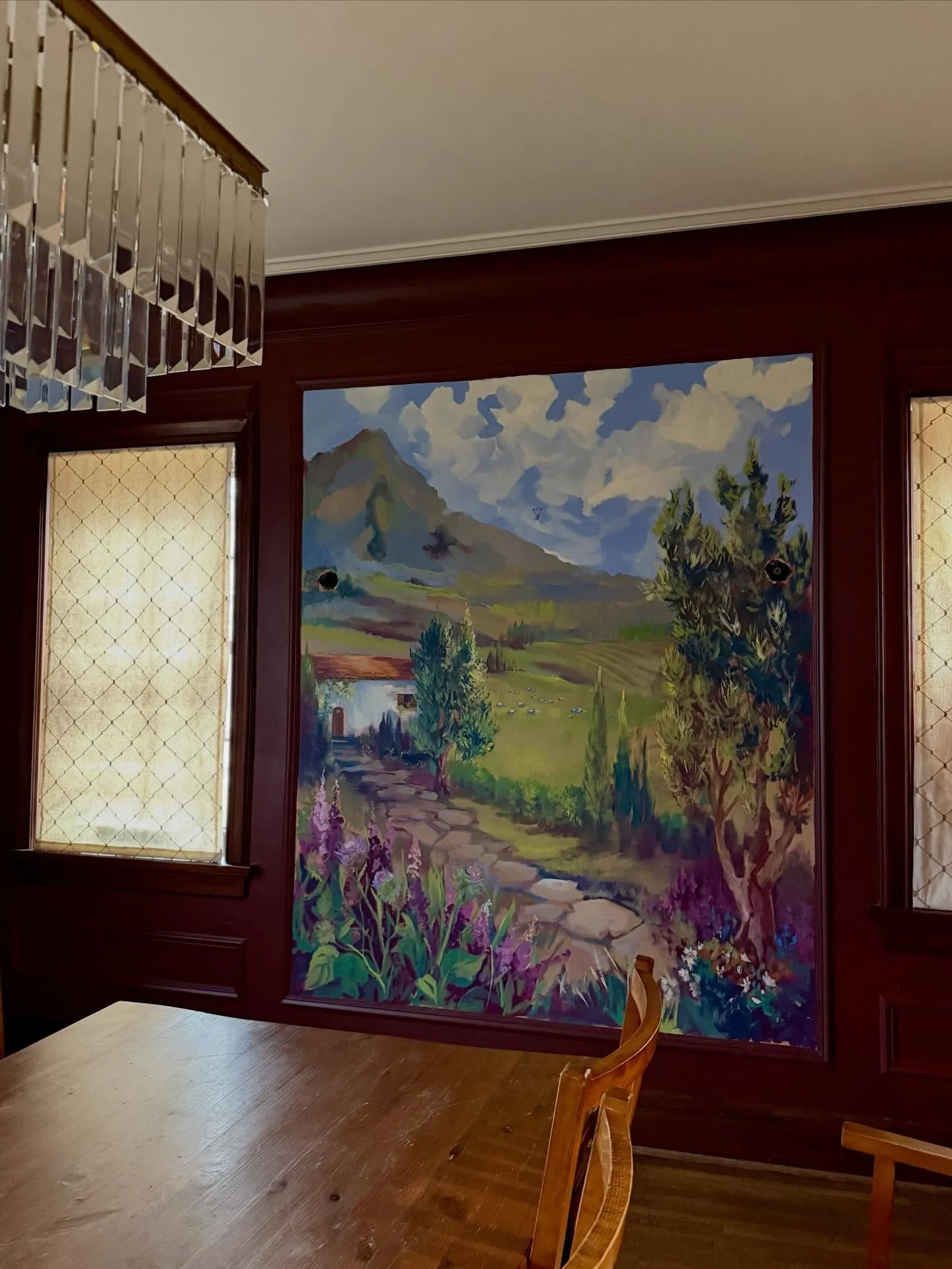 Posting this mural reveal because I&rsquo;m too dang impatient to make a &ldquo;process reel&rdquo;. That comes later because I have free will. Plus I like this one, like, a LOT. More Italy inspired interiors please 🥰 My clients are the coolest.