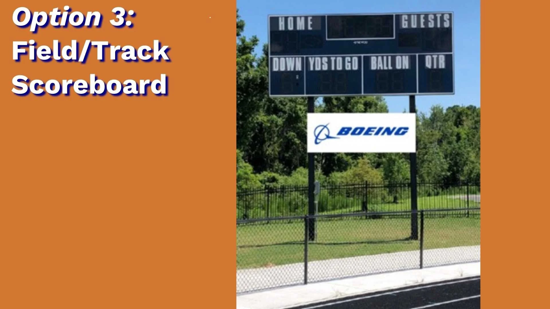 Option 3: Scoreboard Sign