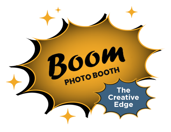 The Creative Edge Photo Booth Rental (includes everything from Social Starter, PLUS logo/image on strip, line of text alongside the photos on the strip, virtual background, design assistance, printer)