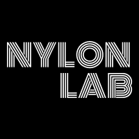 Text reading 'NYLON LAB' to denote the two cities Chrysi calls home - NYC and London.