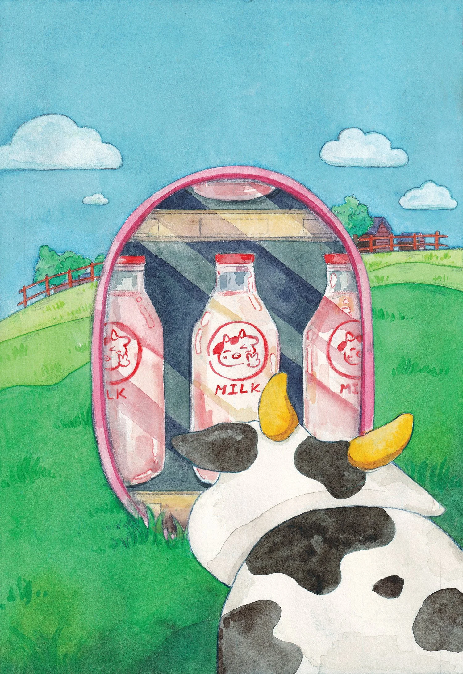 Carrion Press - Milk: On Consumption, Materialism, and Taste - Cover Illustration