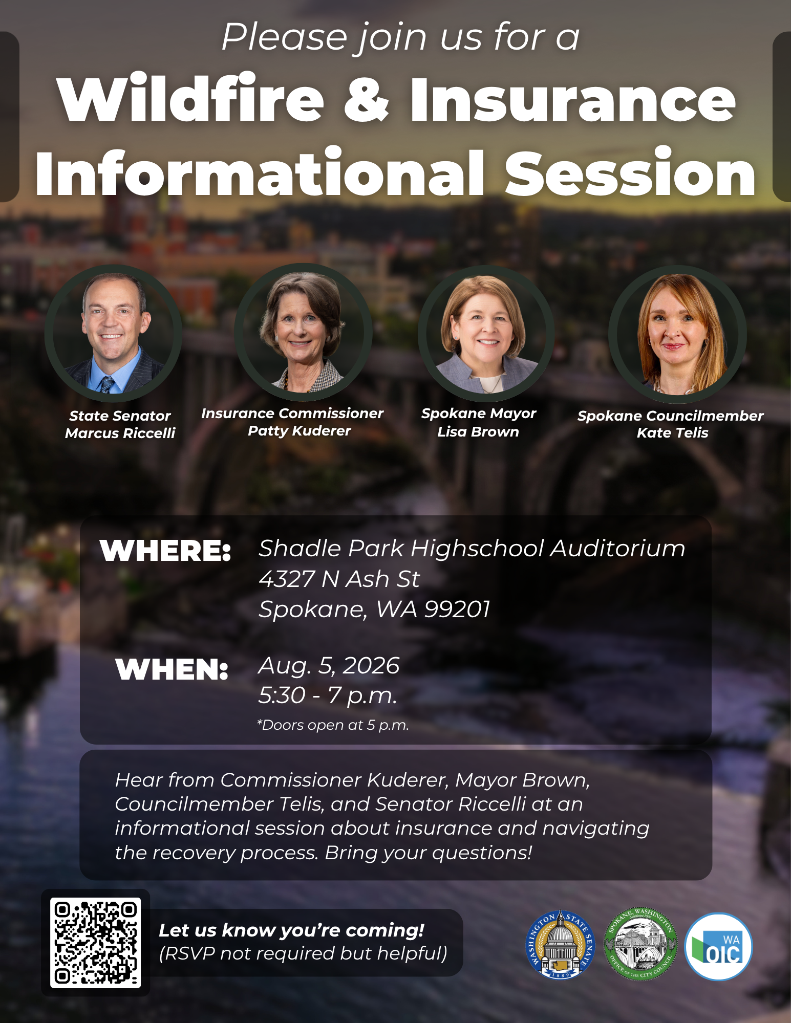 POSTPONED: Wildfire &amp; Insurance Informational Session