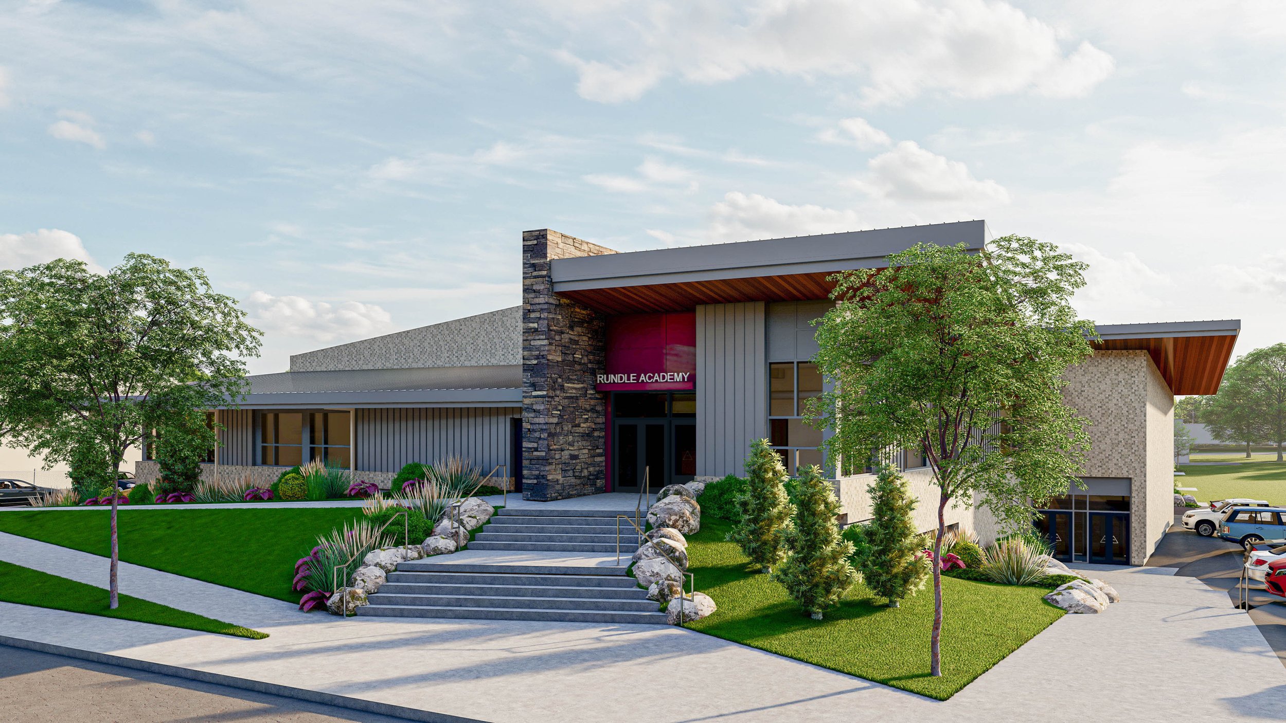 Exterior of Rundle Academy