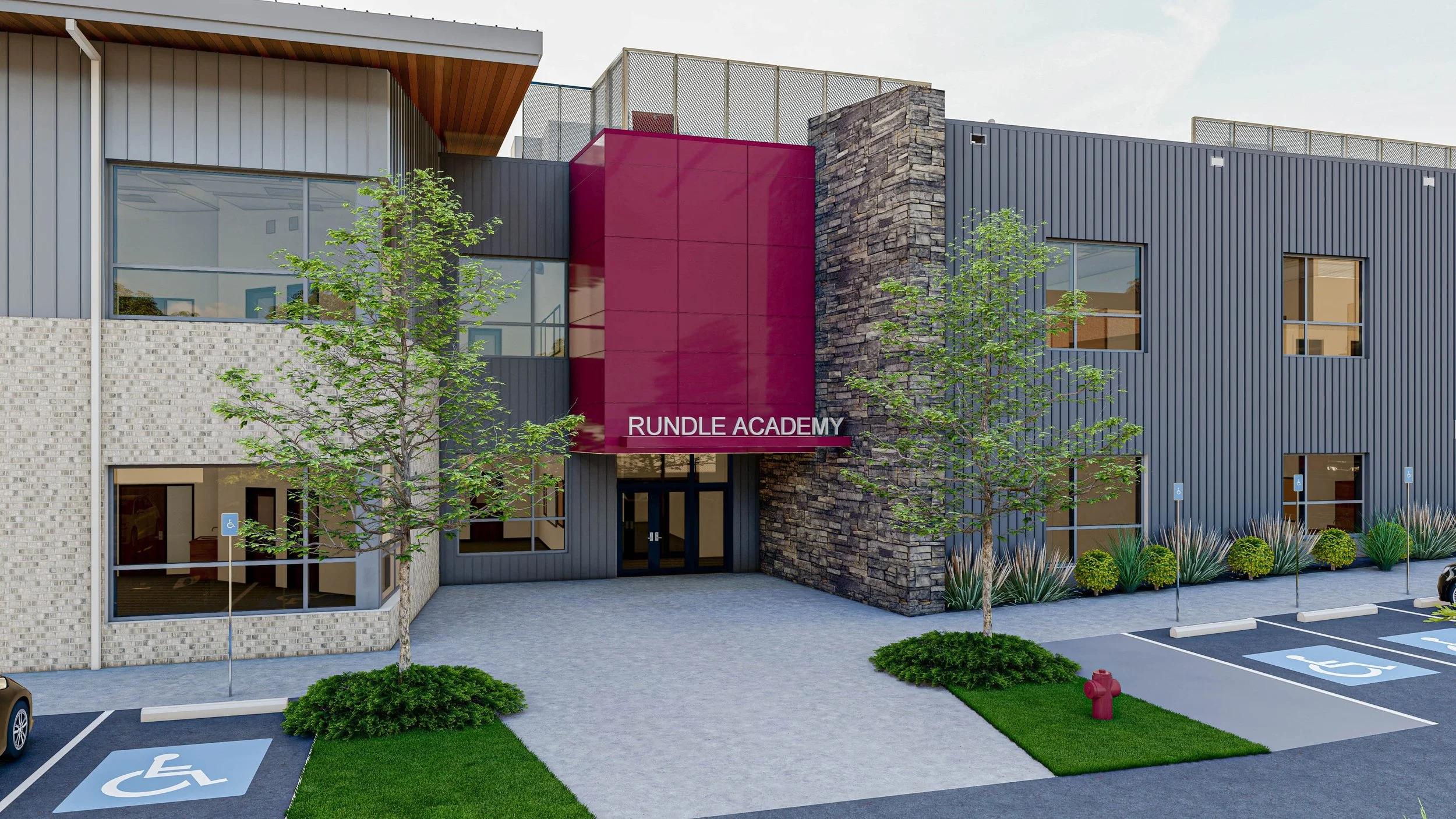 Exterior of Rundle Academy