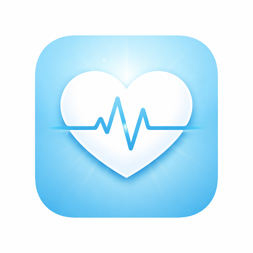 App Icon heart with blue background