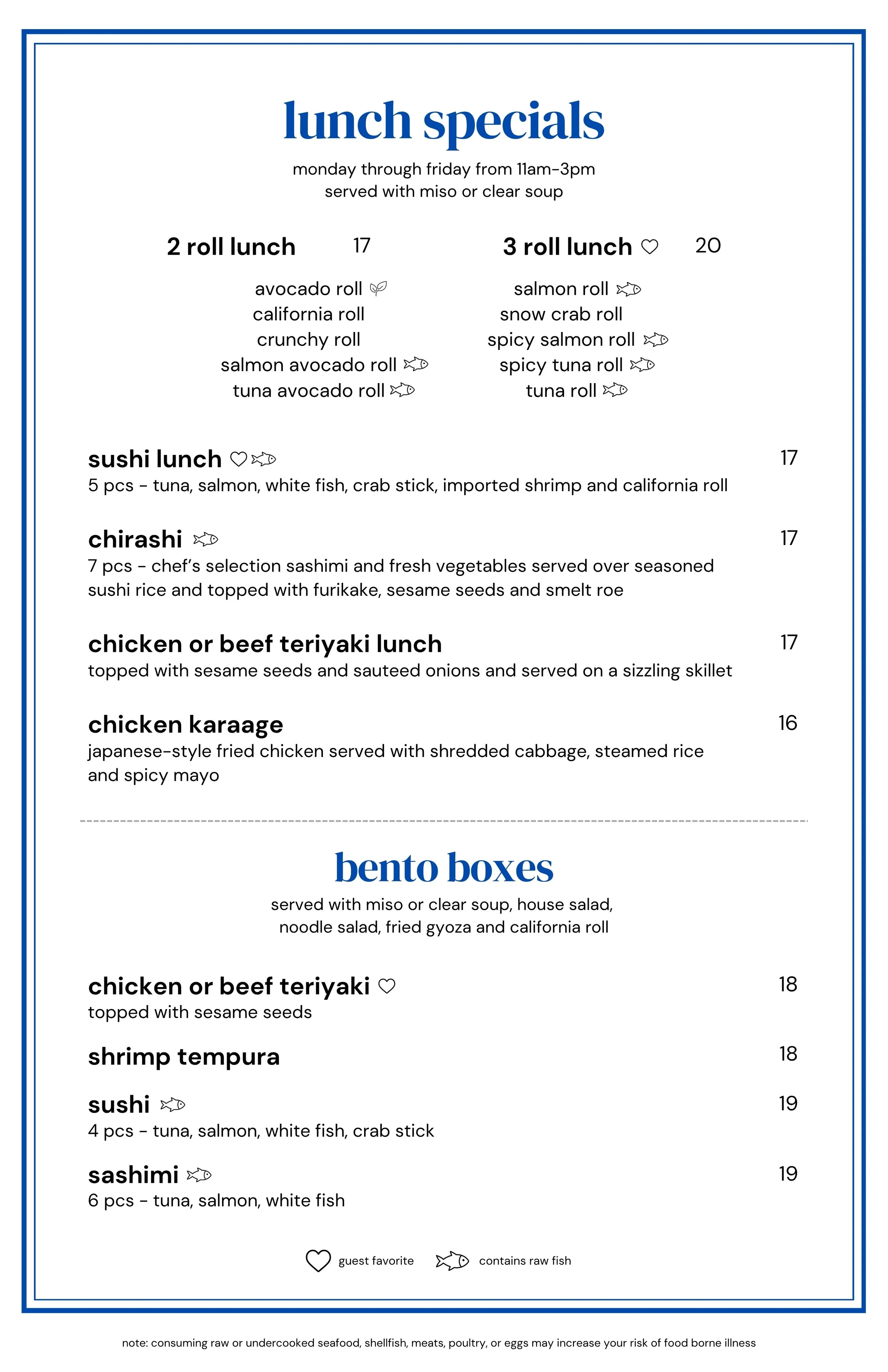 Lunch Specials