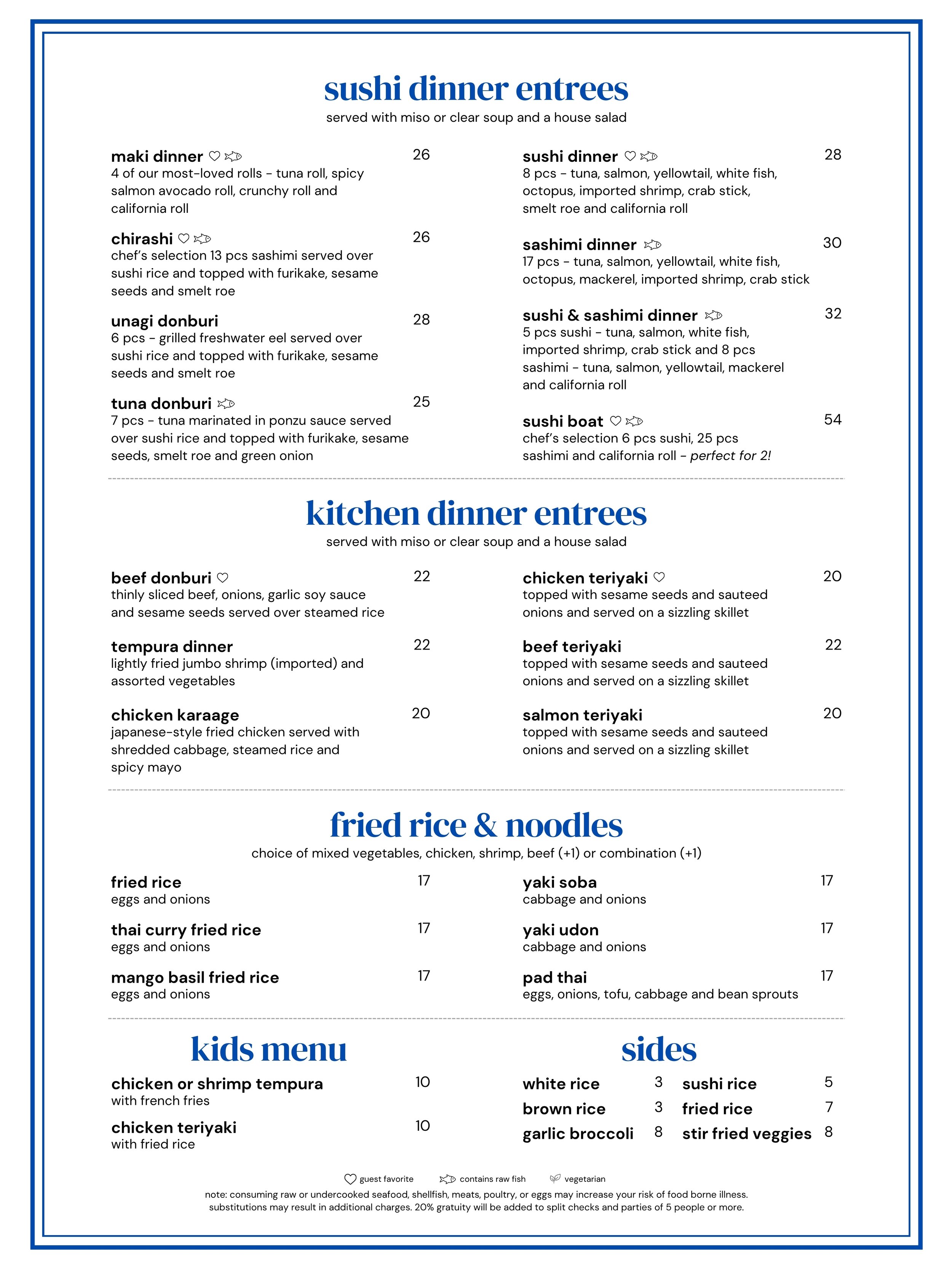 Dinner Entrees