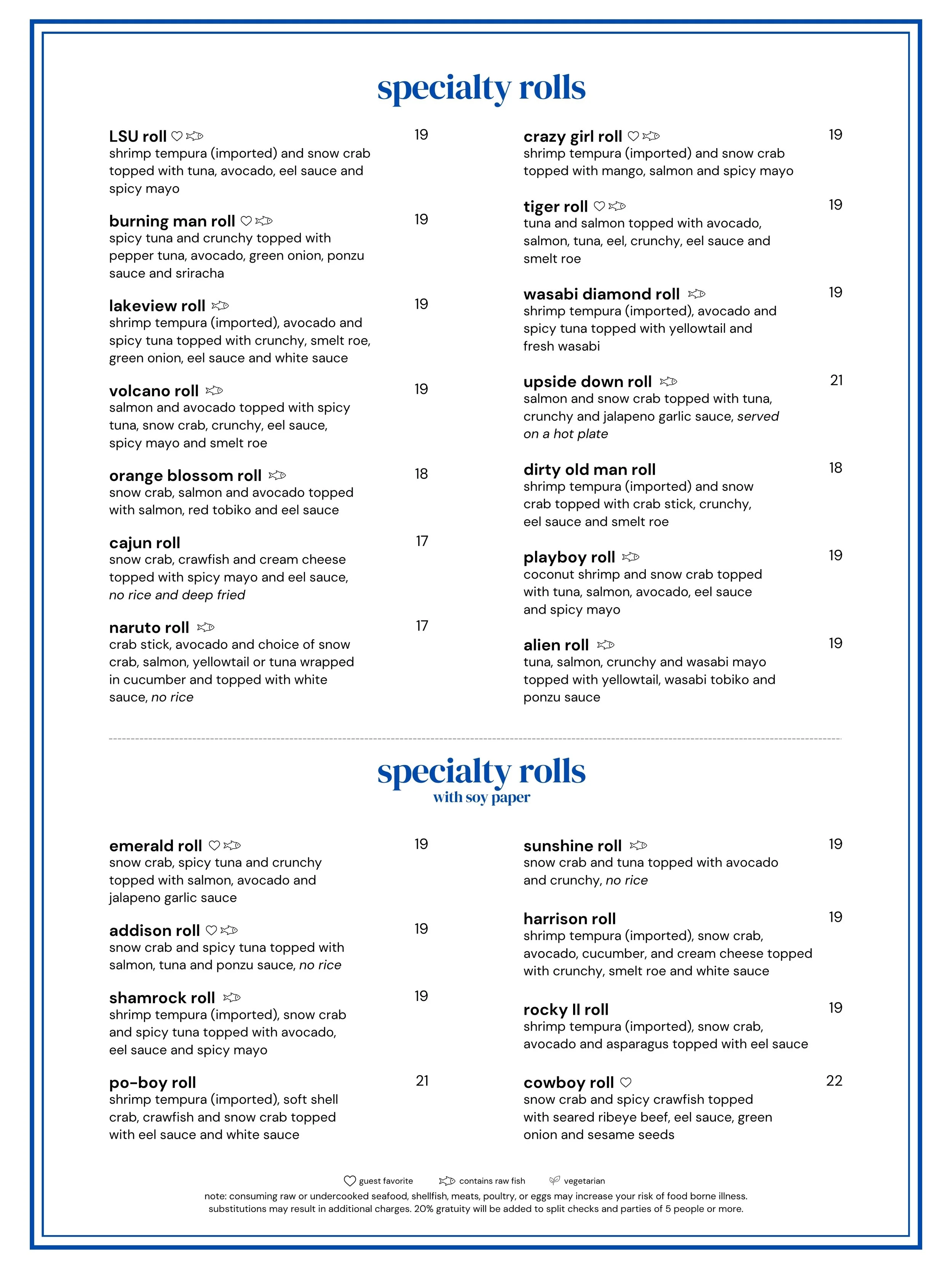 Specialty Rolls