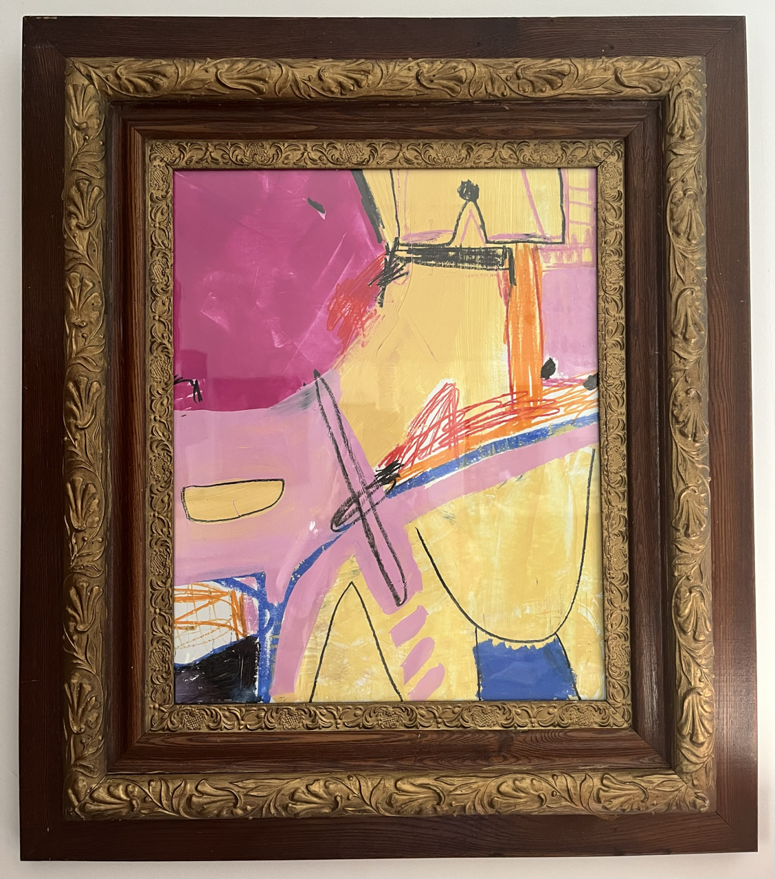 Carnival - 26” x 30” - Acrylic, pastel and pencil on paper in frame - $495
