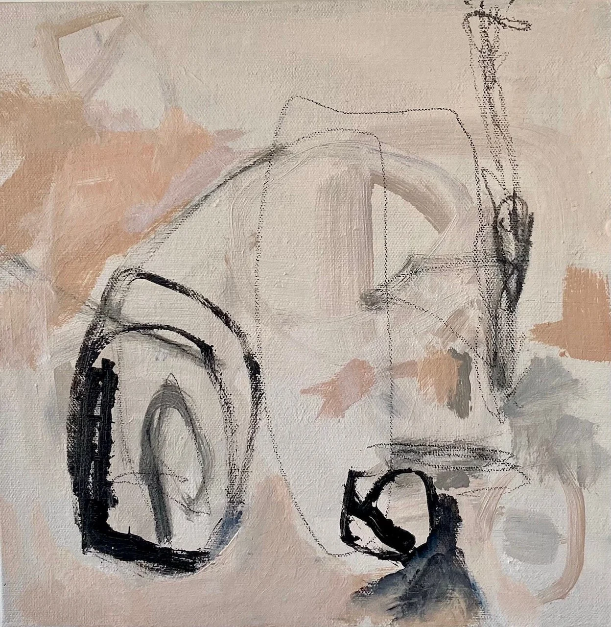 Or That - 12" x 12" - Acrylic and pencil on canvas - $250