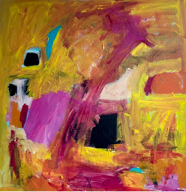 Roll With It - 36” x 36” - Acrylic and pencil on canvas (SOLD)