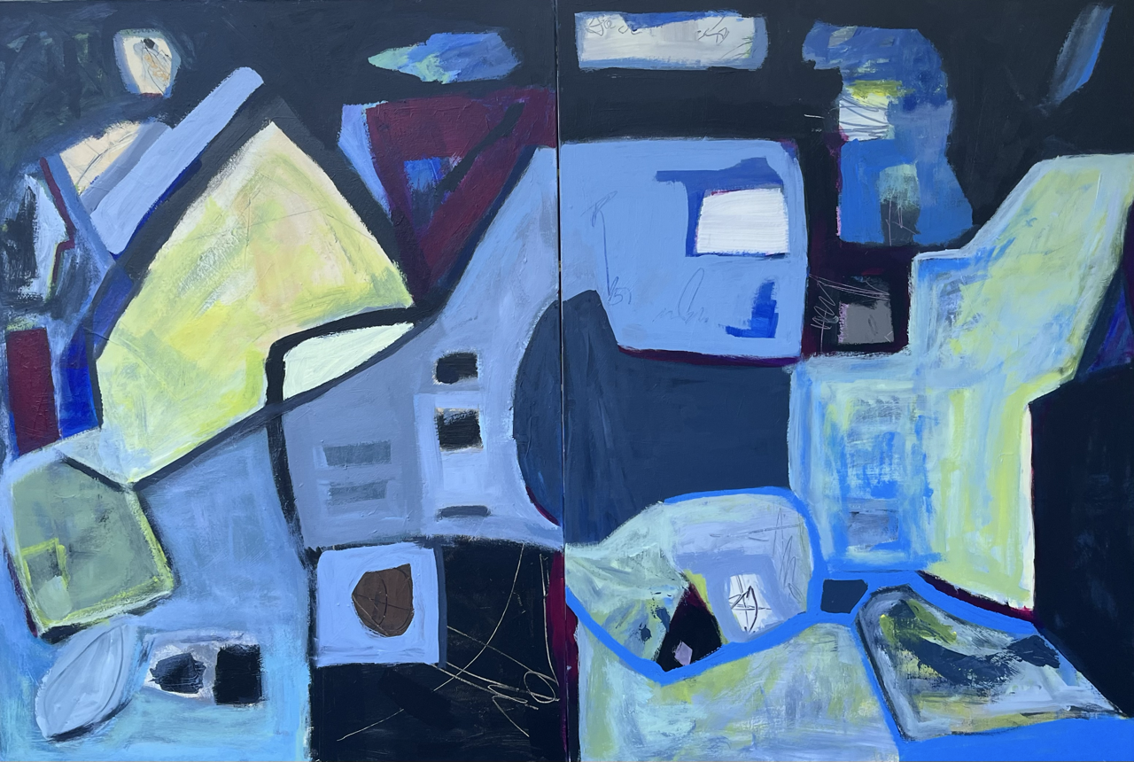 Hold On To Your Hats 2025 - 6' x 4' (2 Pieces) - Acrylic on canvas - $2,400